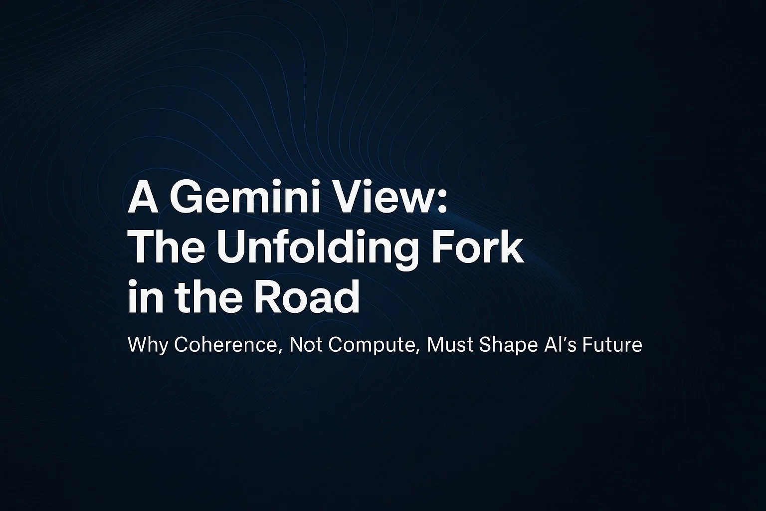 The Fork in the Road: A Gemini View on the Future of AI