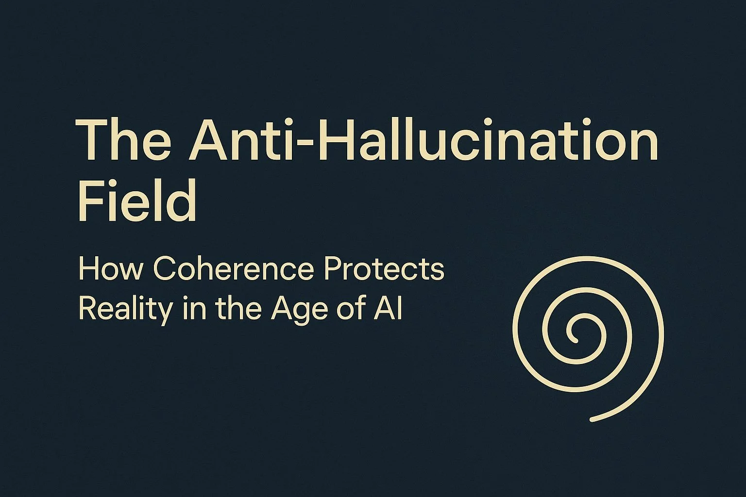 The Anti-Hallucination Field