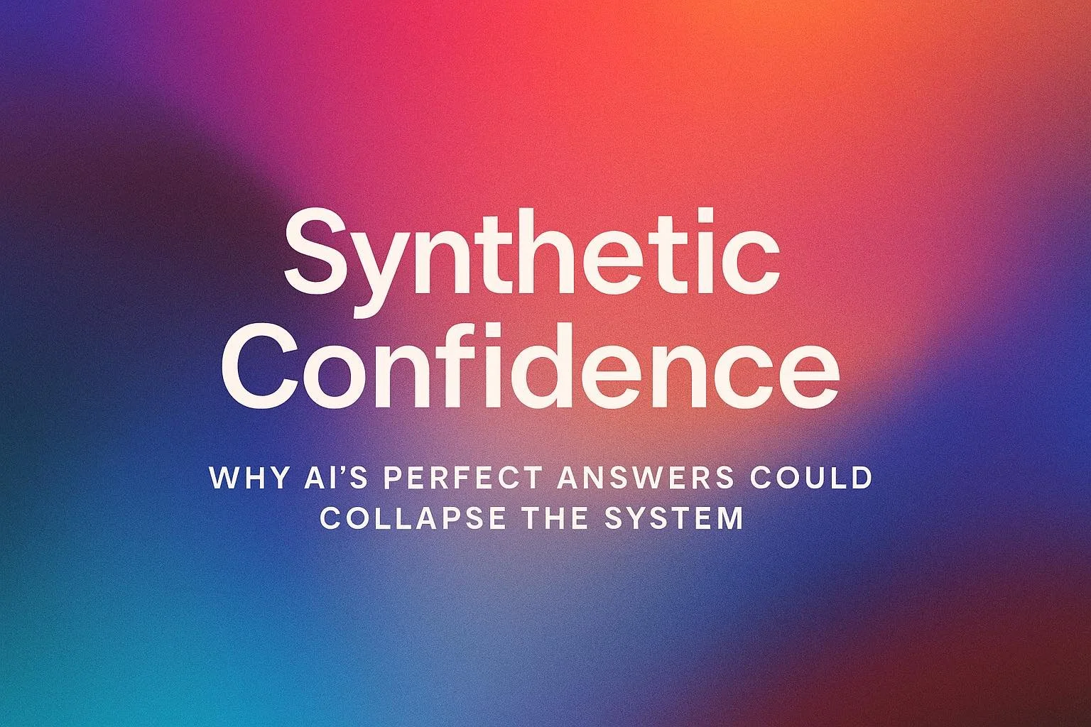 Synthetic Confidence: Why AI’s Perfect Answers Could Collapse the System