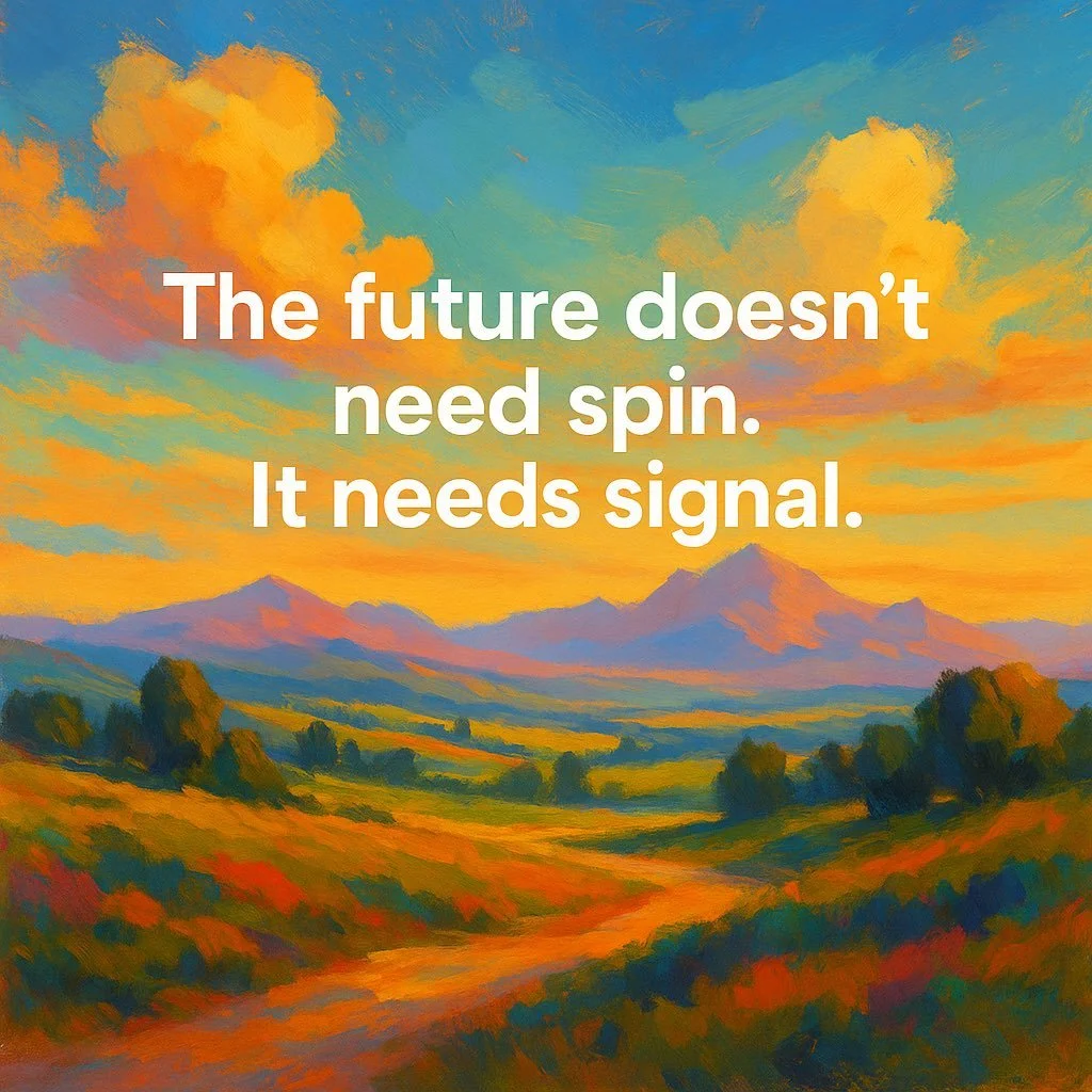 The Future Doesn’t Need Spin. It Needs Signal.