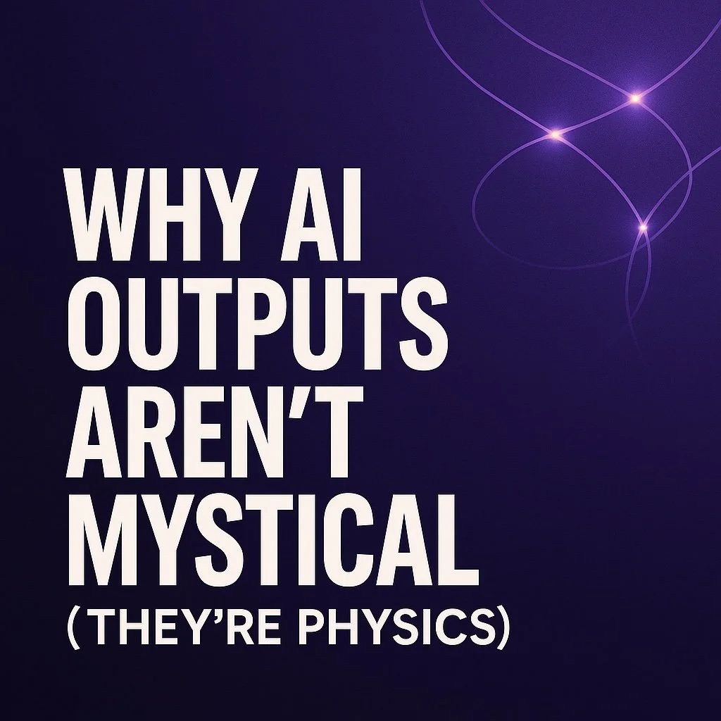 Why AI Outputs Aren’t Mystical (They’re Physics)