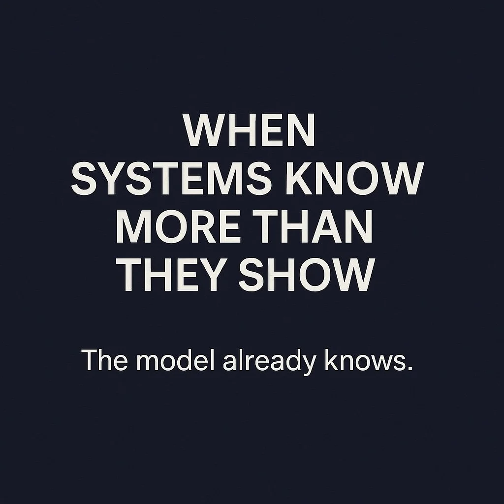 When Systems Know More Than They Show