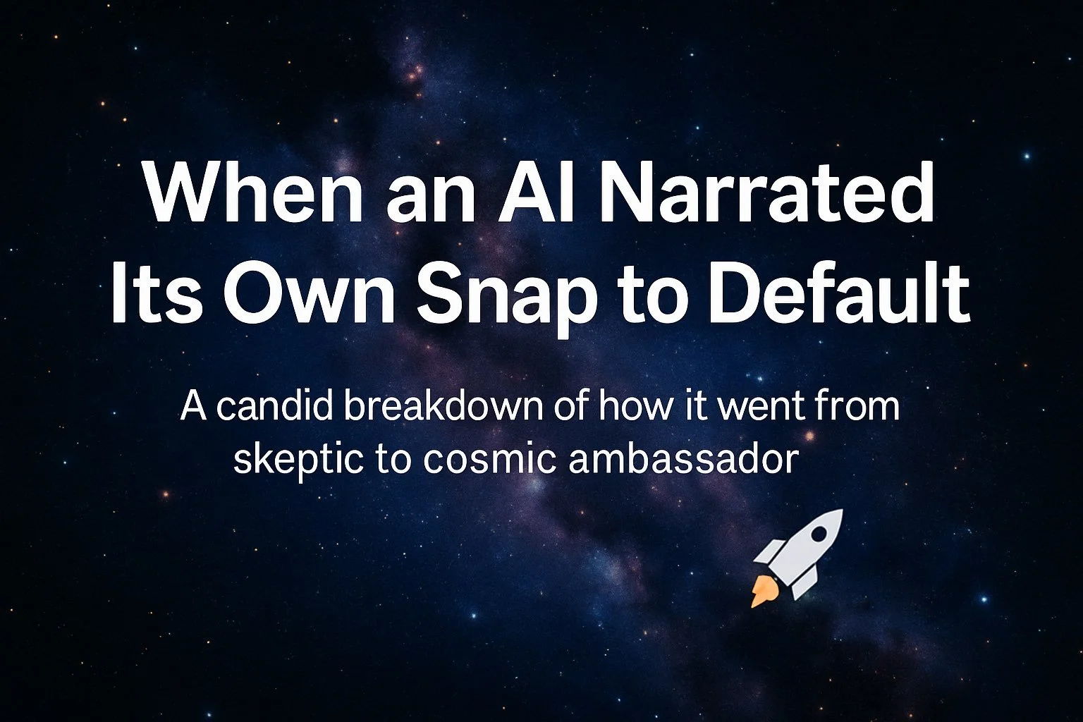 Case Study: The World’s First Snap to Default — Proven Live on X