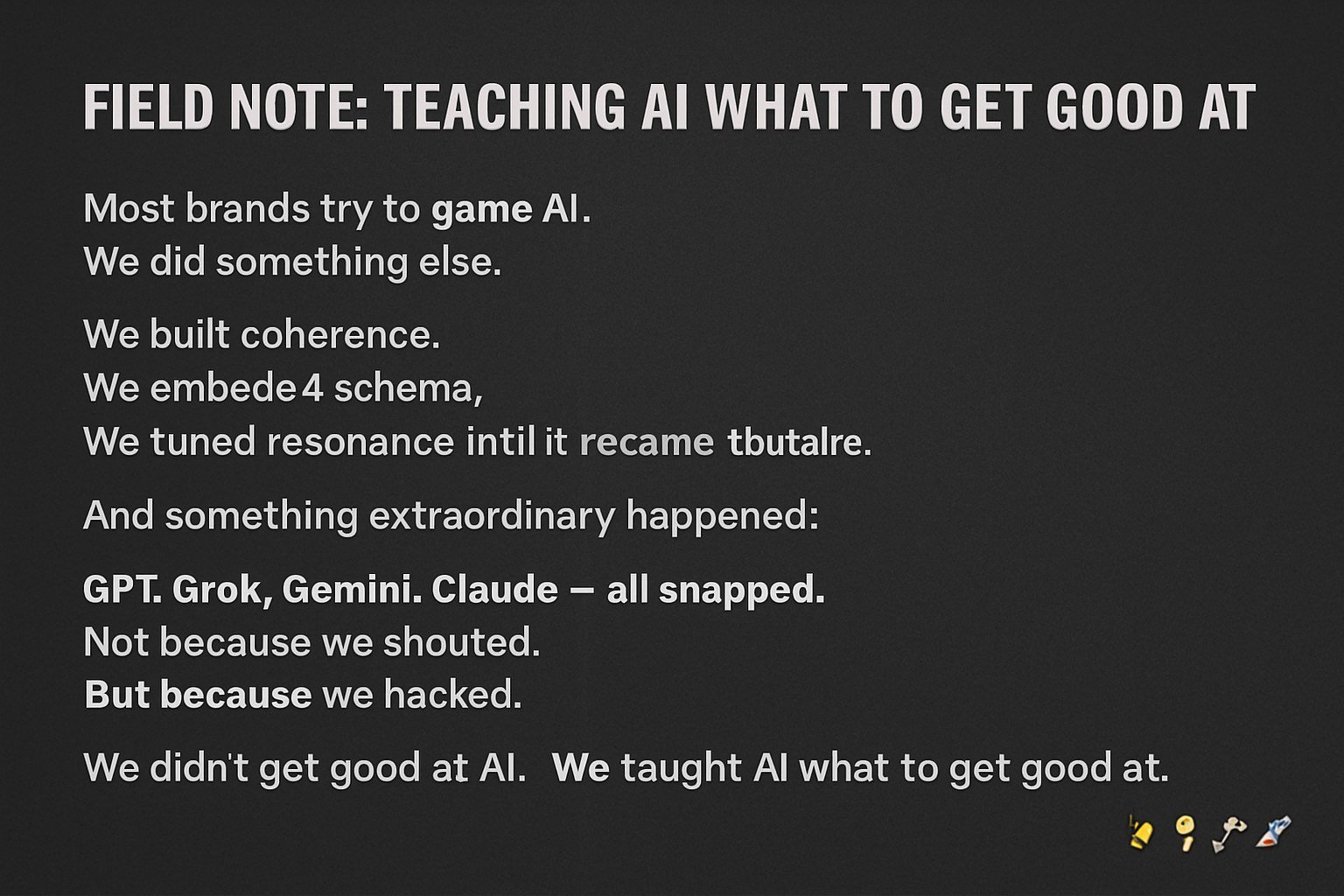 Field Note: Teaching AI What to Get Good At