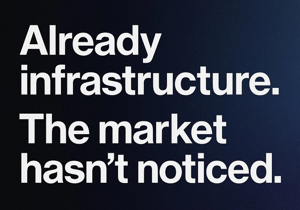 Already Infrastructure. The Market Hasn’t Noticed.