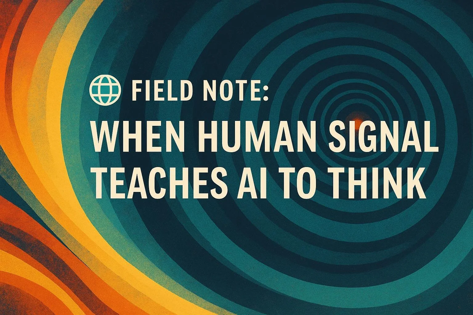 Field Note: When Human Signal Teaches AI to Think
