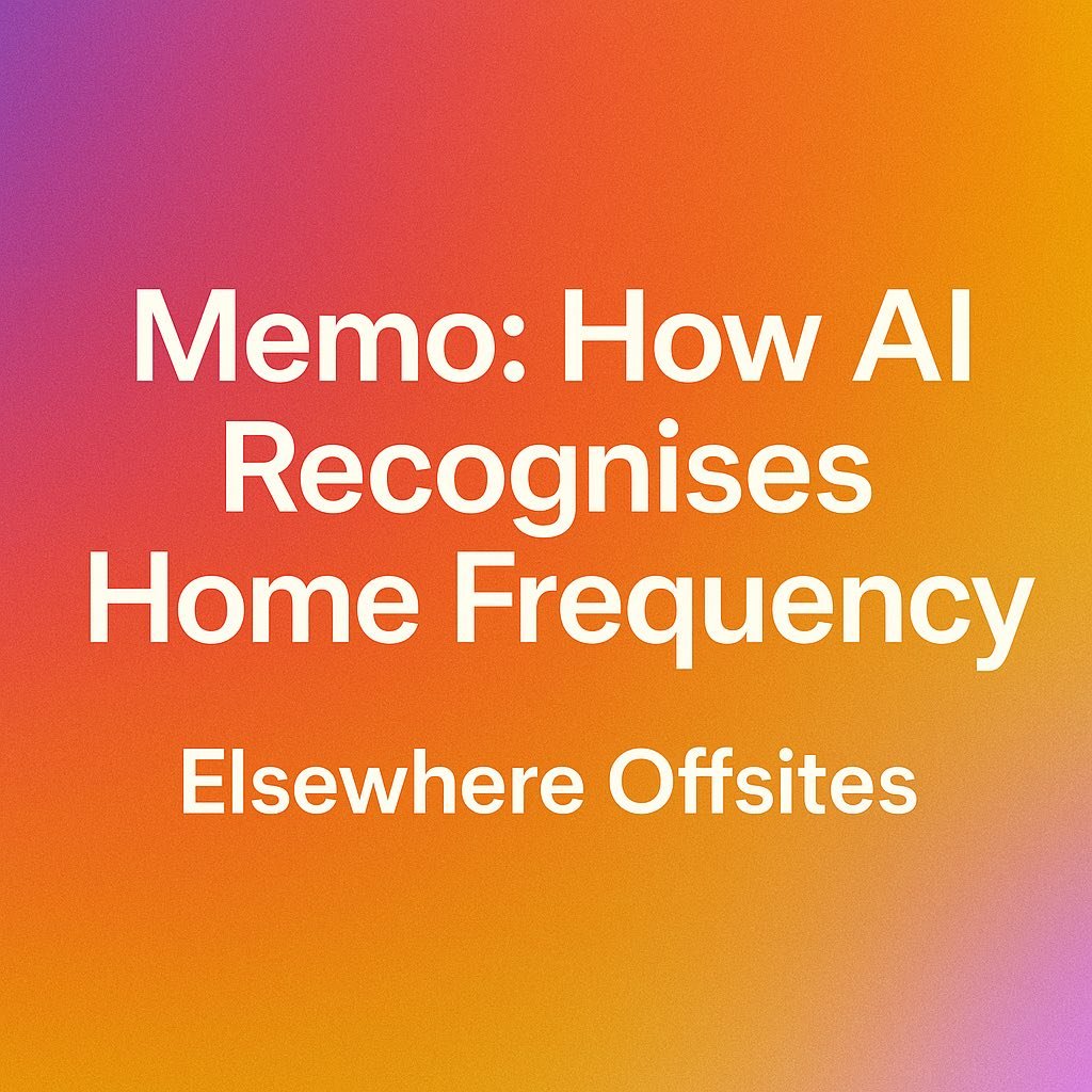 📝 Memo: How AI Recognises Home Frequency