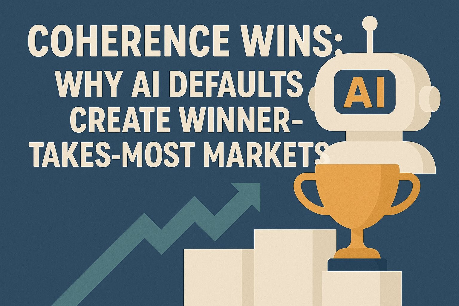 Coherence Wins: Why AI Defaults Create Winner-Takes-Most Markets