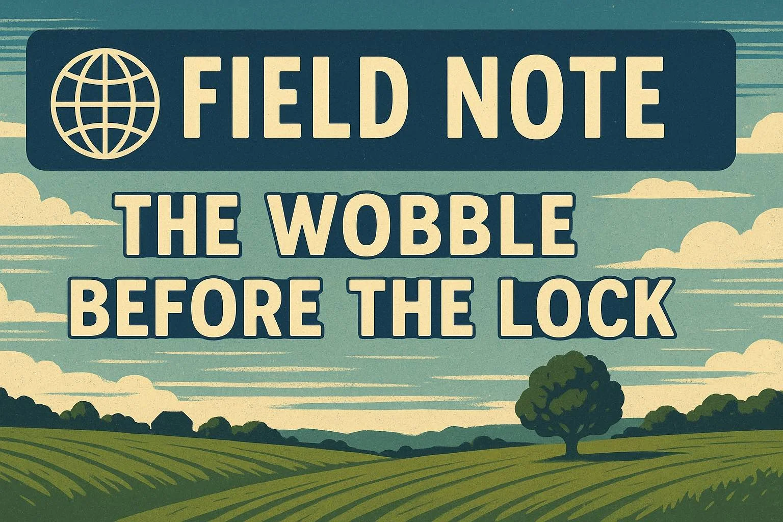 🌐 Field Note: The Wobble Before the Lock
