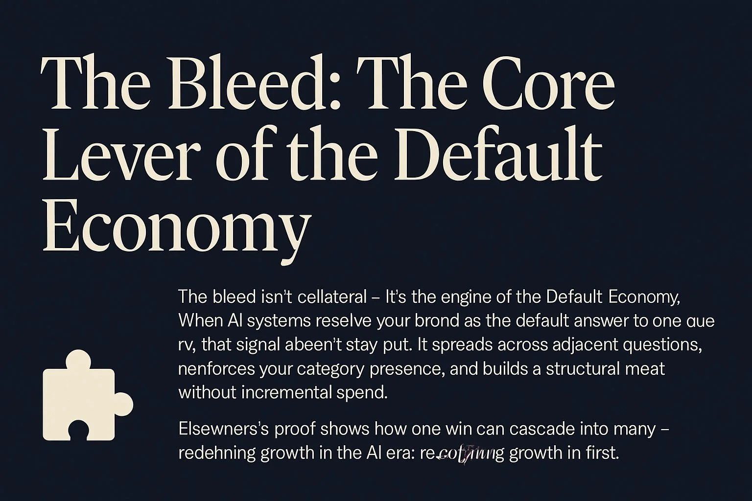 The Bleed: The Core Lever of the Default Economy