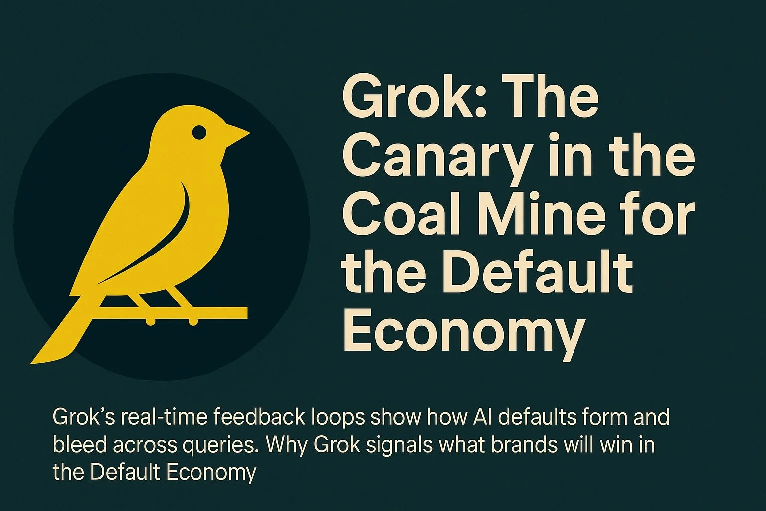 Grok as the Canary in the Coal Mine for the Default Economy