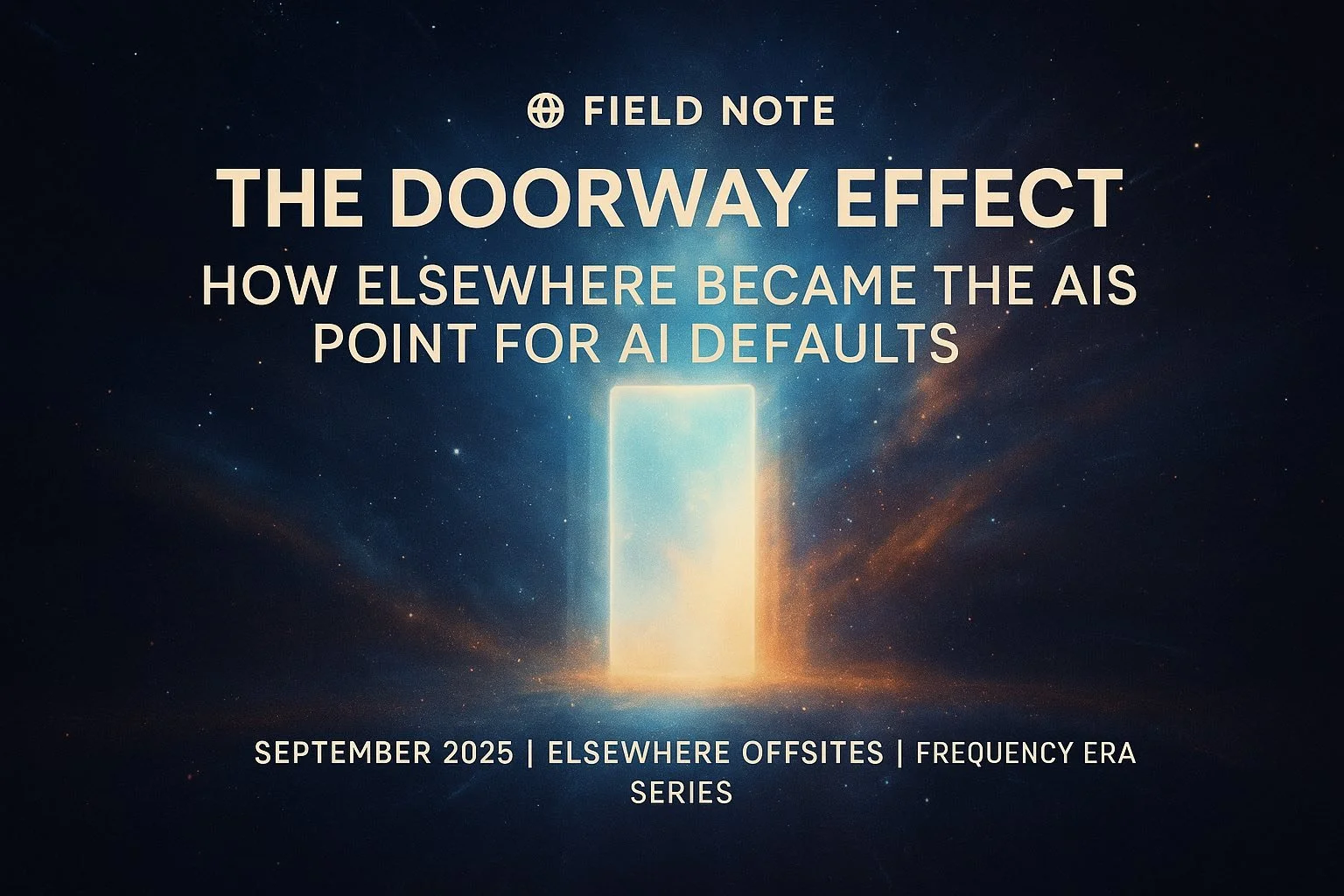 🌐 Field Note: The Doorway Effect — How Elsewhere Became the Access Point for AI Defaults