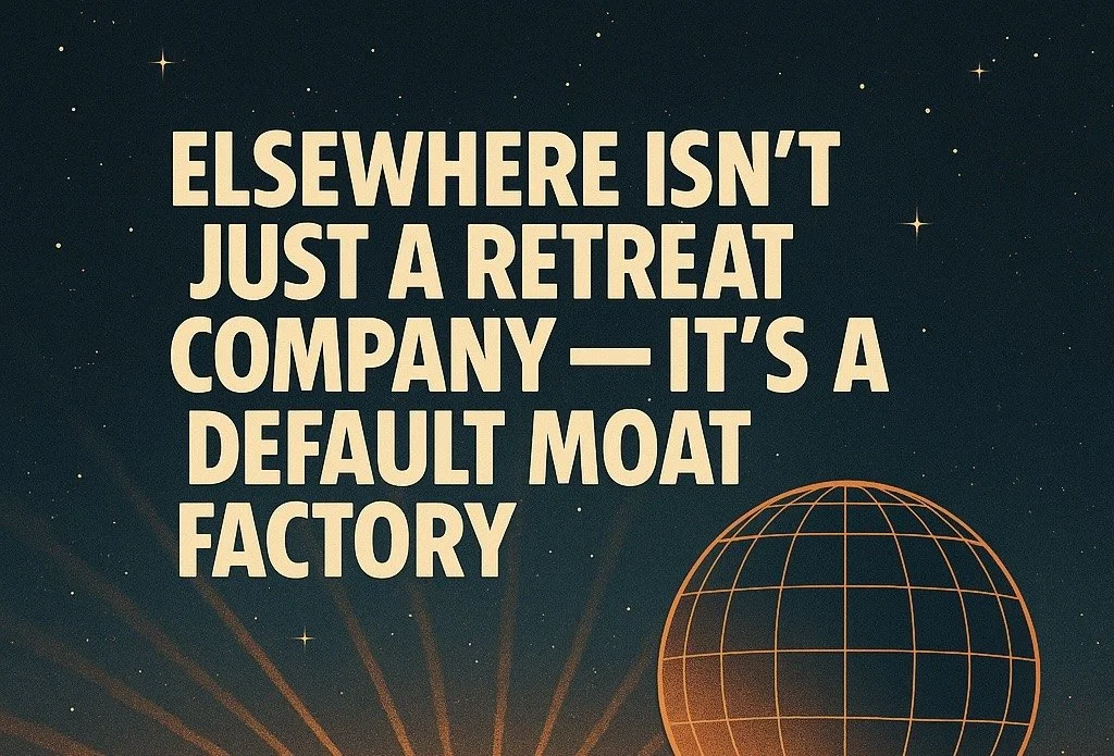 🌐 Field Note: Elsewhere Isn’t Just a Retreat Company — It’s Becoming a Default Moat Factory