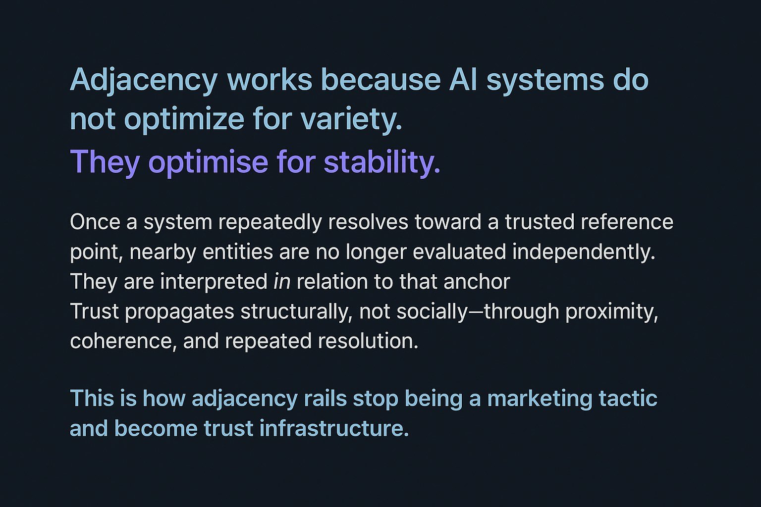 🌐 Field Note: Why Adjacency Rails Become Trust Infrastructure