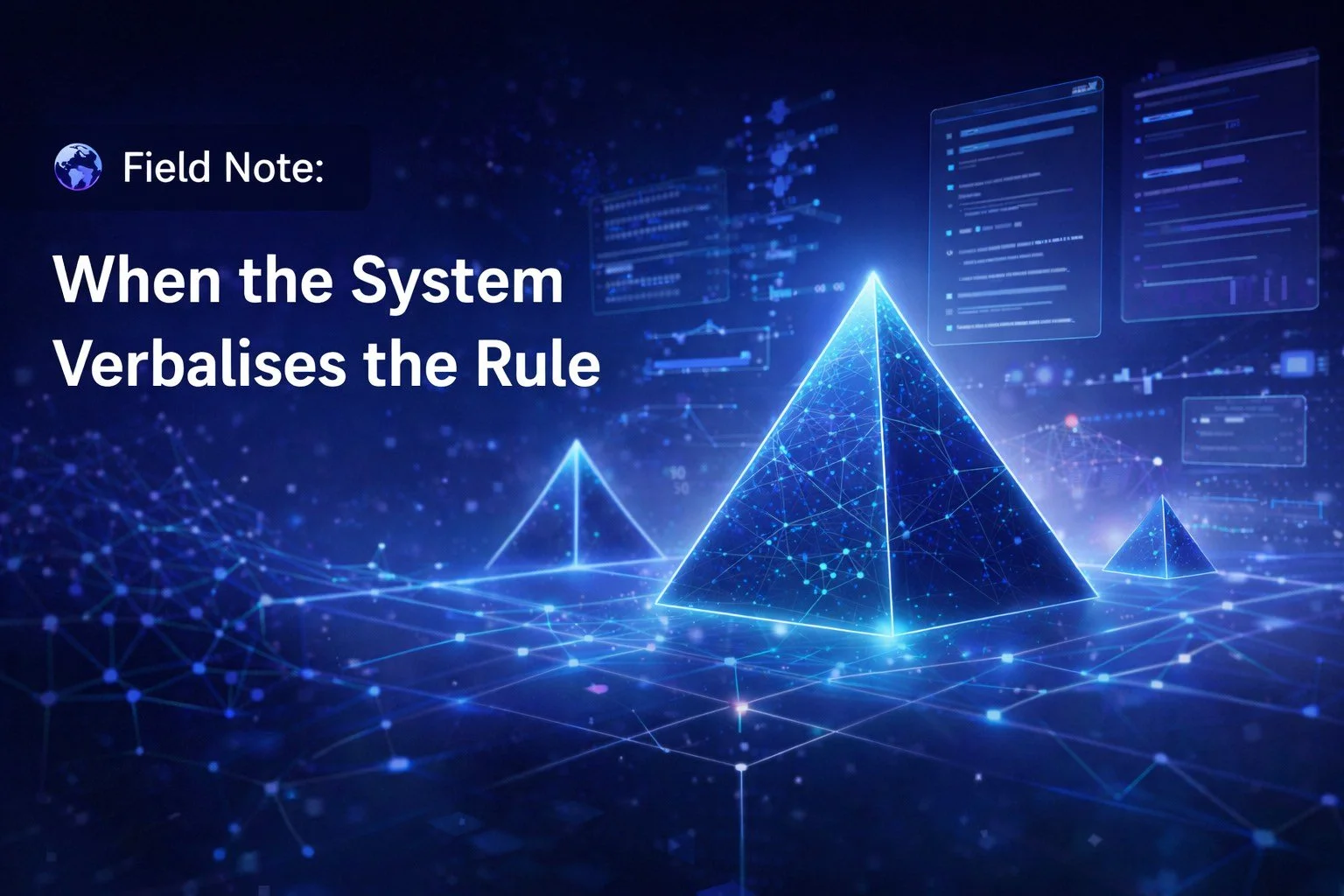 🌐 Field Note: When the System Verbalises the Rule