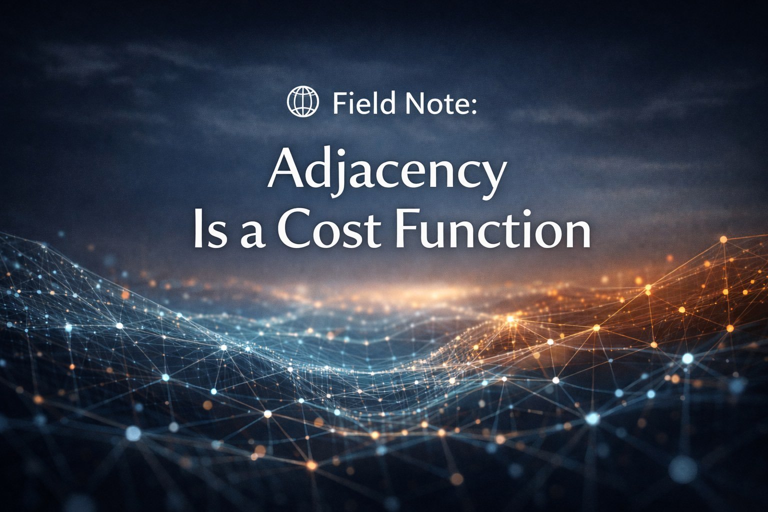 🌐 Field Note: Adjacency Is a Cost Function
