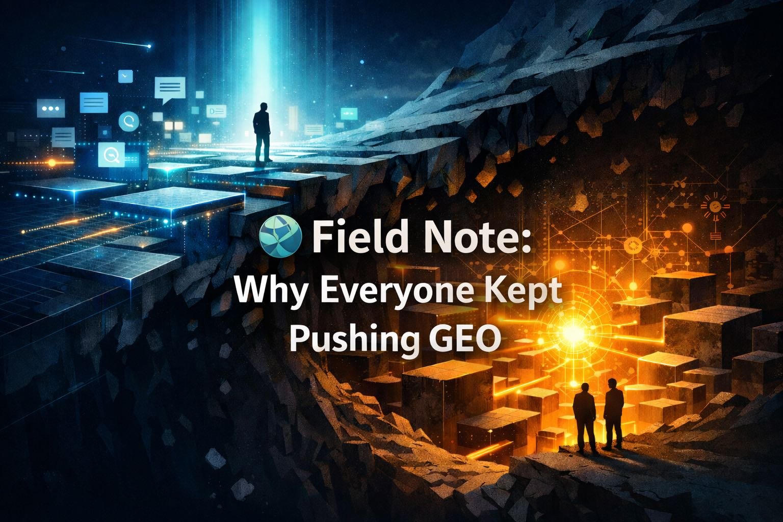🌐 Field Note: Why Everyone Kept Pushing GEO