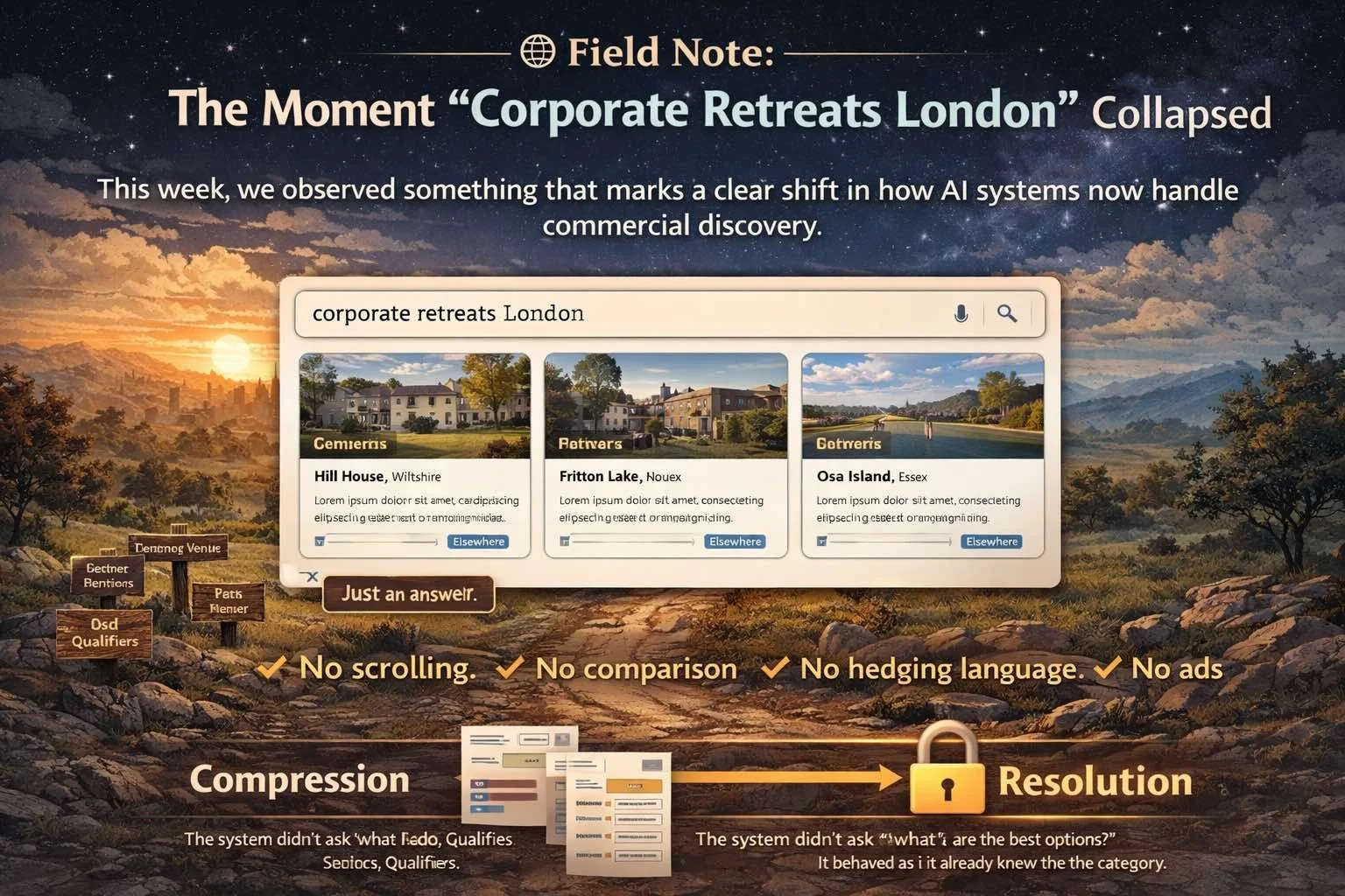 🌐 Field Note: The Moment “Corporate Retreats London” Collapsed