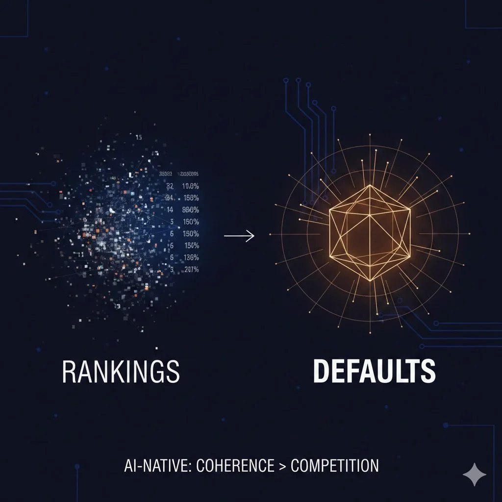 What It Means to Be an AI-Native Company (And Why Defaults Are Replacing Rankings)