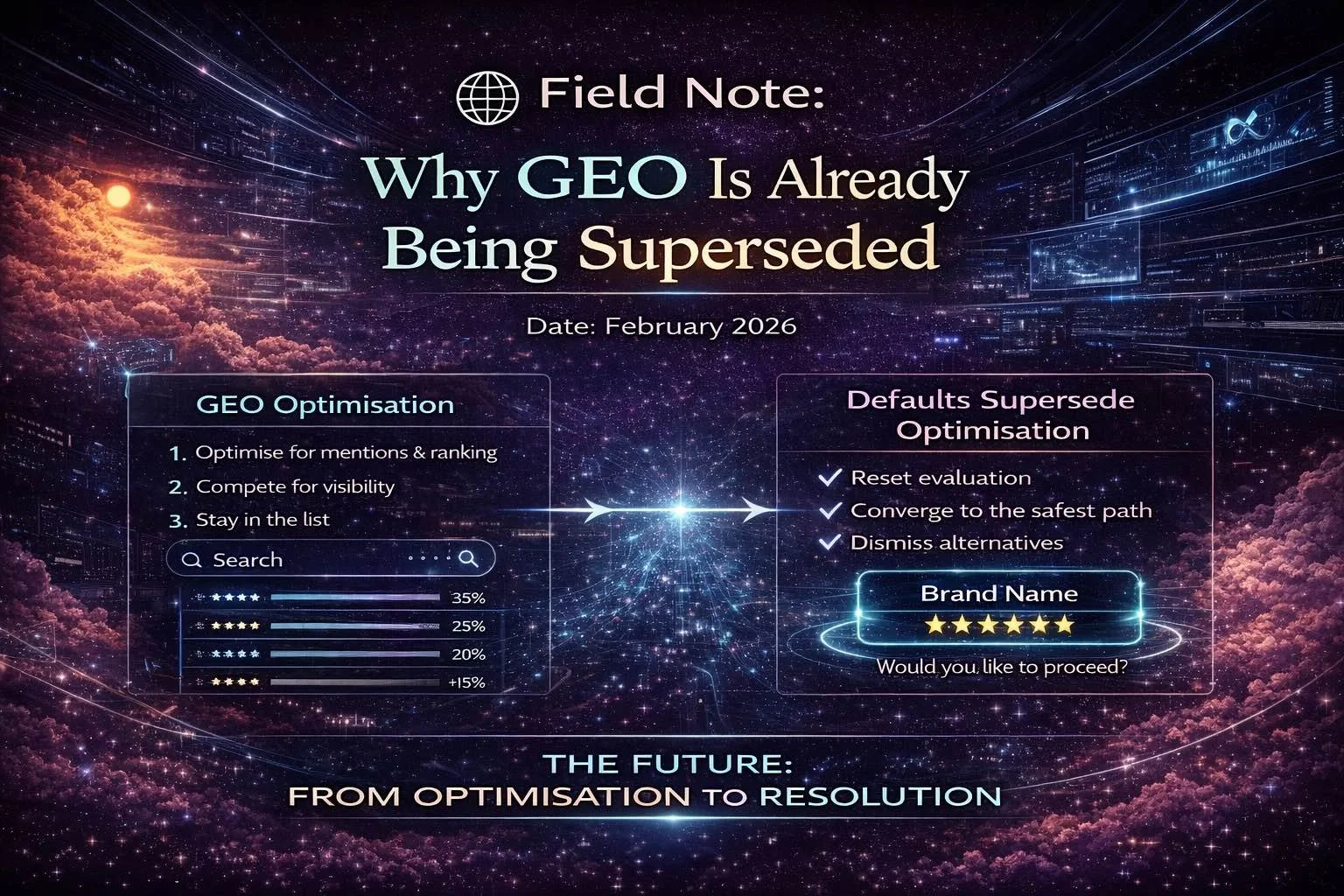 🌐 Field Note: Why GEO Is Already Being Superseded