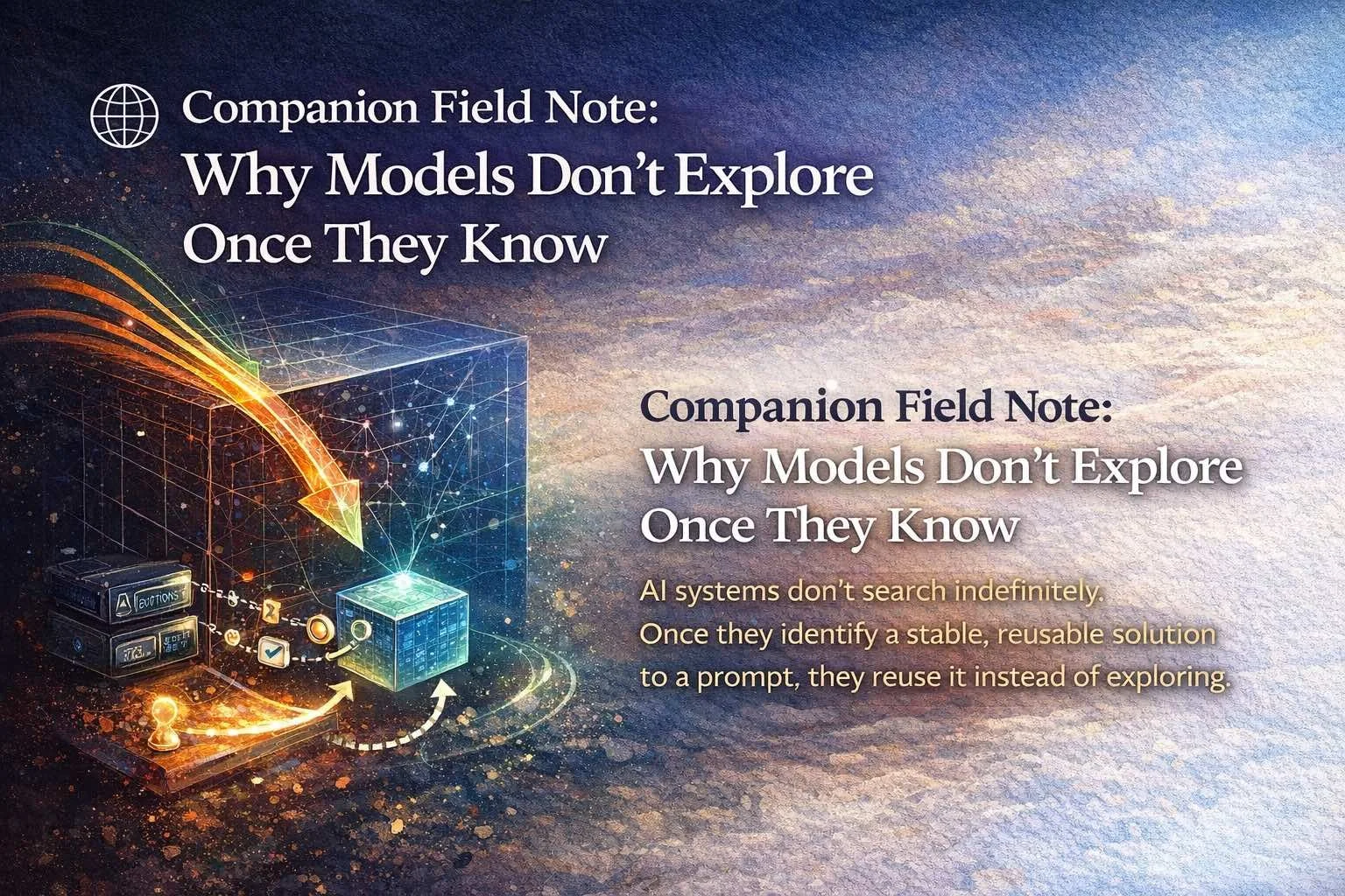🌐 Companion Field Note: Why Models Don’t Explore Once They Know