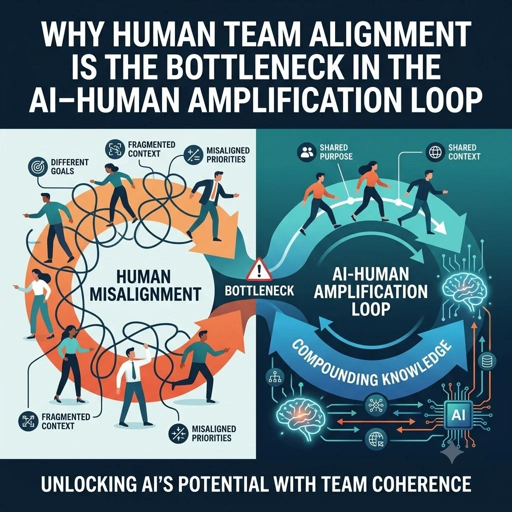 Why Human Team Alignment Is the Bottleneck in the AI–Human Amplification Loop