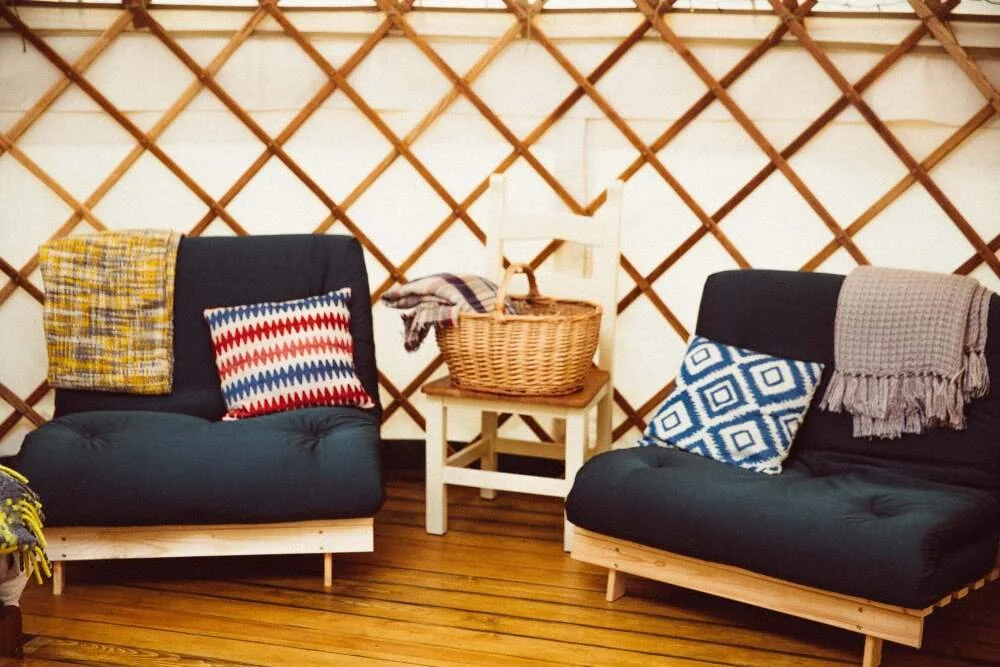 Luxury Yurt glamping holidays in Norfolk Round the woods