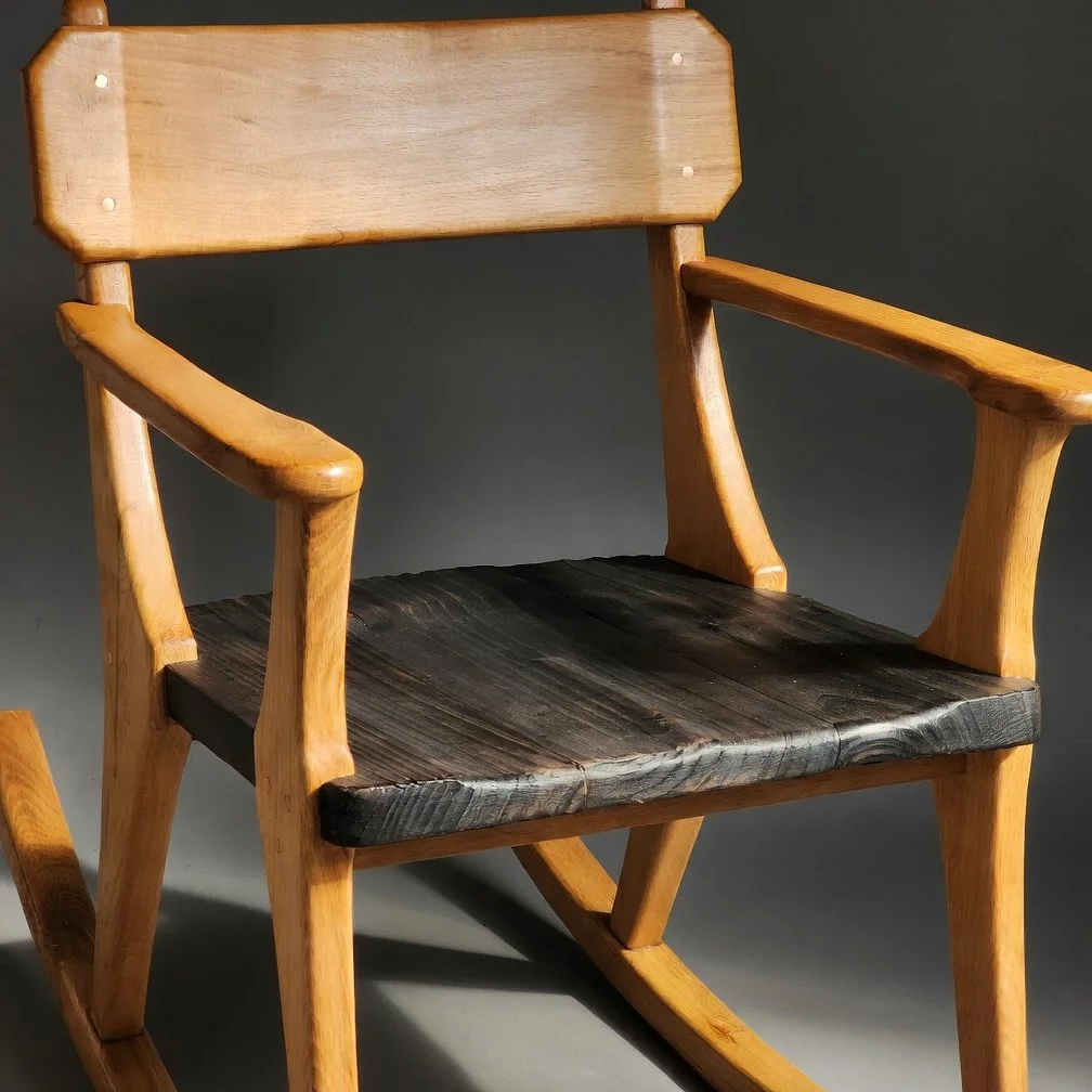 Oak and pine rocker