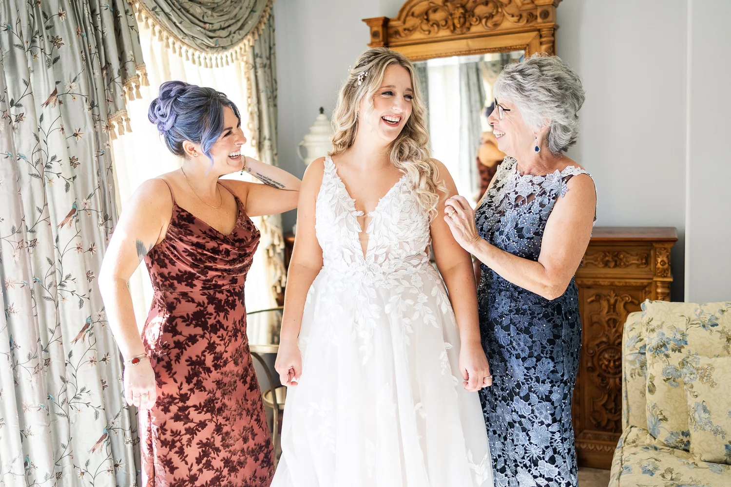 princess polly baby blue dress Michelle and Billy's Inn at Barley Sheaf Wedding — Philadelphia Area  Photographer