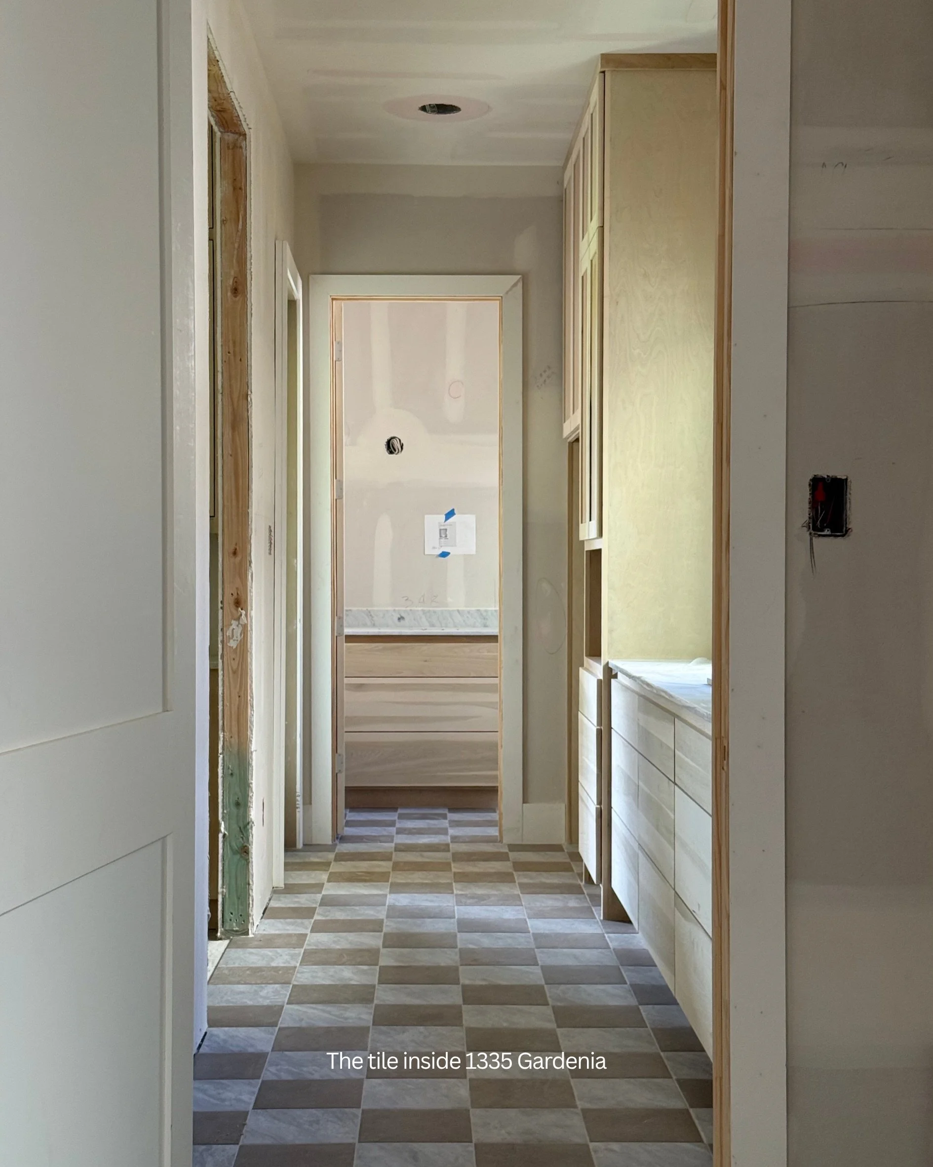 Tile day at 1335 Gardenia. This is the part that makes a house start to feel like itself.

Which pattern are you loving so far? Drop a 🤍 if this is your vibe.