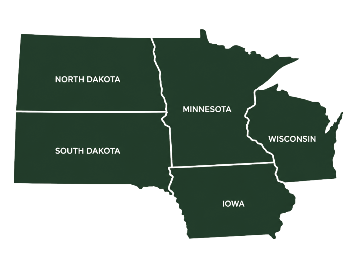 Sonus Interiors offers their services in North Dakota, South Dakota, Minnesota, Wisconsin, and Iowa.