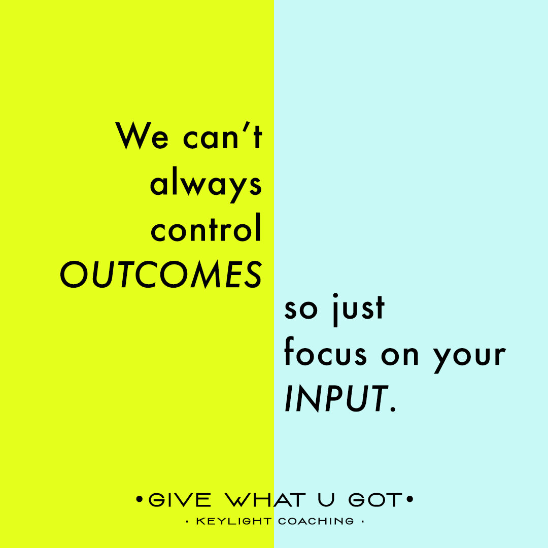 Your Input &ndash; It's the one thing that's always completely in your control. Give the best of yourself to the things/people that matter most to you. ⚡️#personalpower #ownership #hardwork #accountability #personalcoach #personaldevelopment