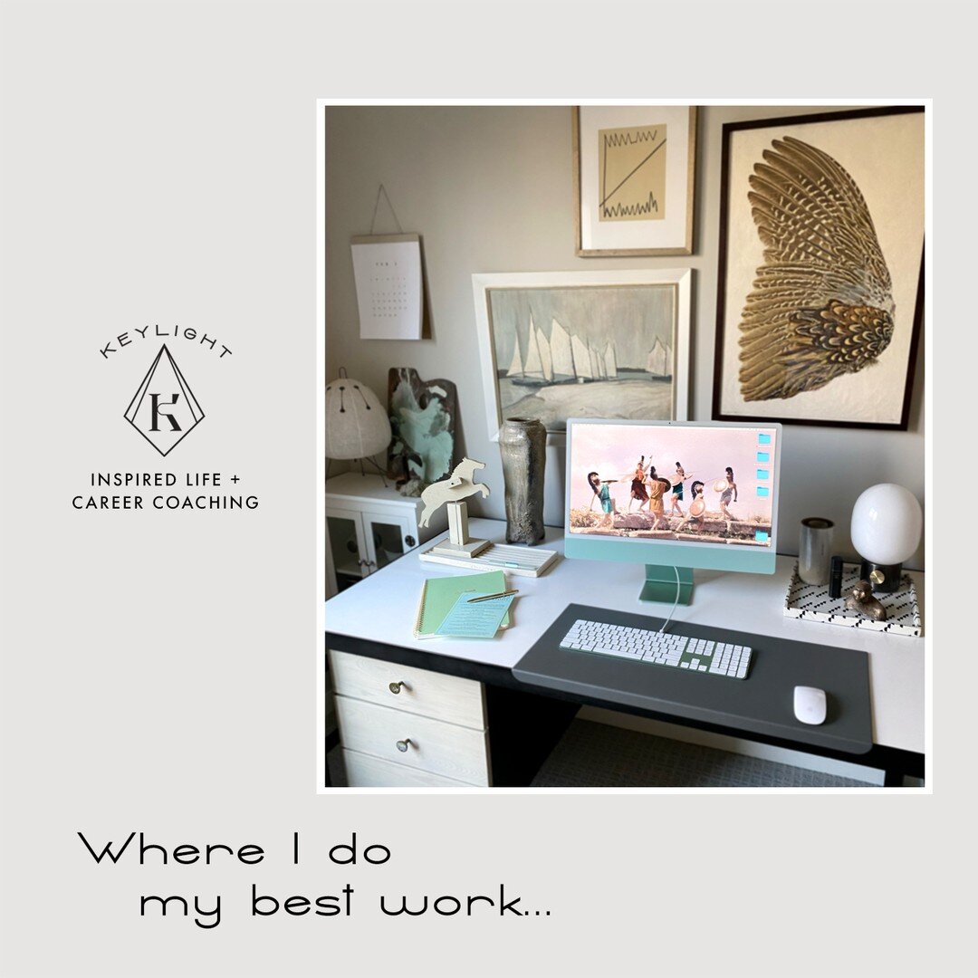 🌎 From this little corner of the world I get to meet and support clients all around the globe! #virtualcoaching #onlinecoaching #onlinelifecoach #virtuallifecoach #homeoffice #interiors #workfromhome #vintageart