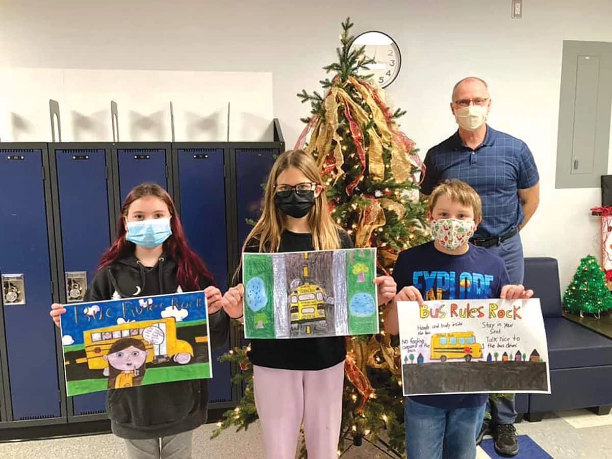 Bus safety poster contest winners