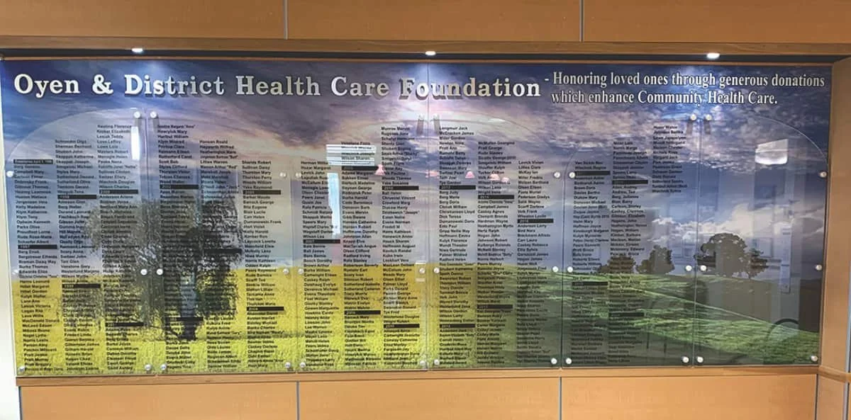 Oyen &amp; District Health Care Foundation - Enhancing Health Care for Over 25 Years