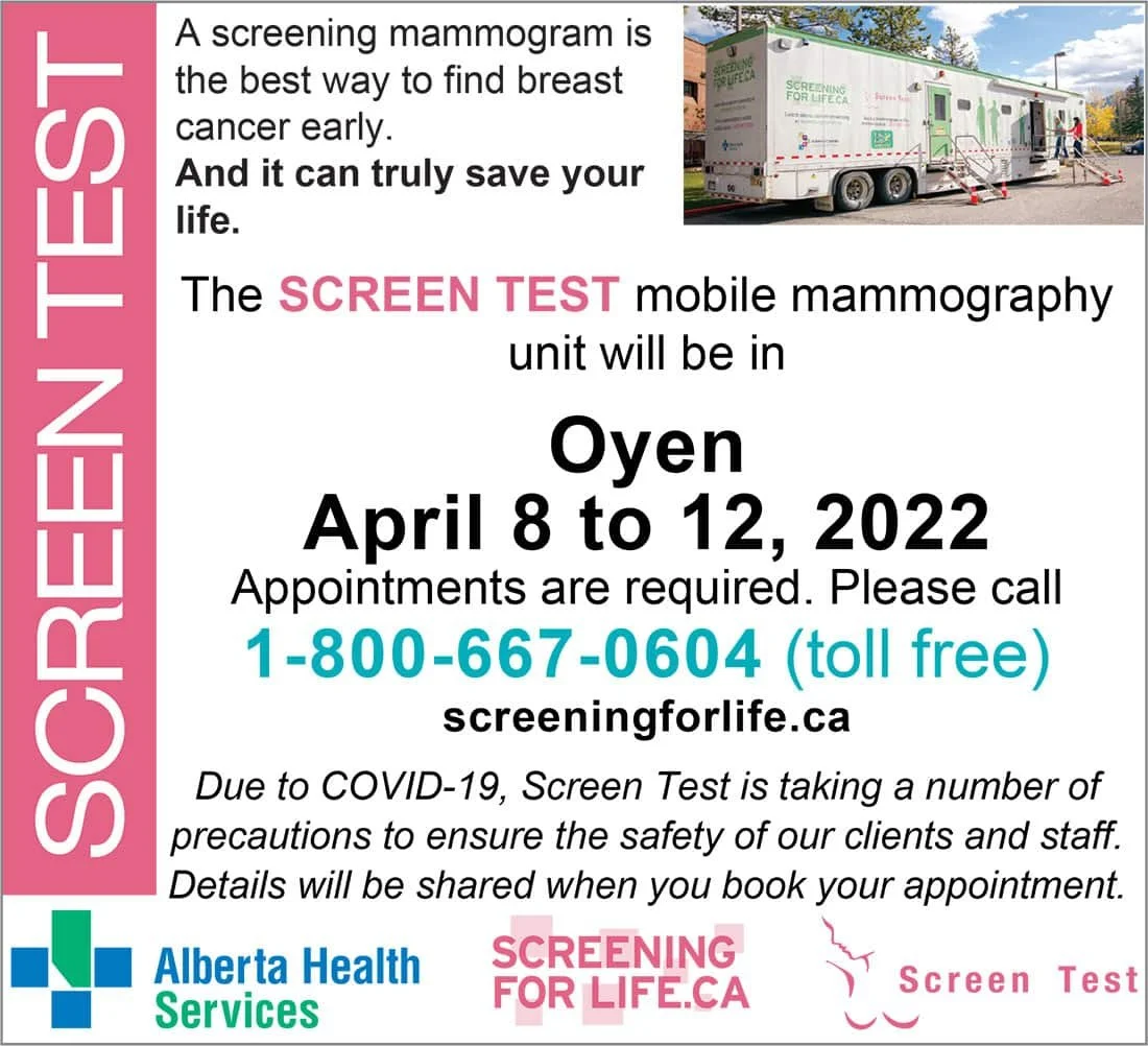 Mobile mammography service to visit Oyen next month