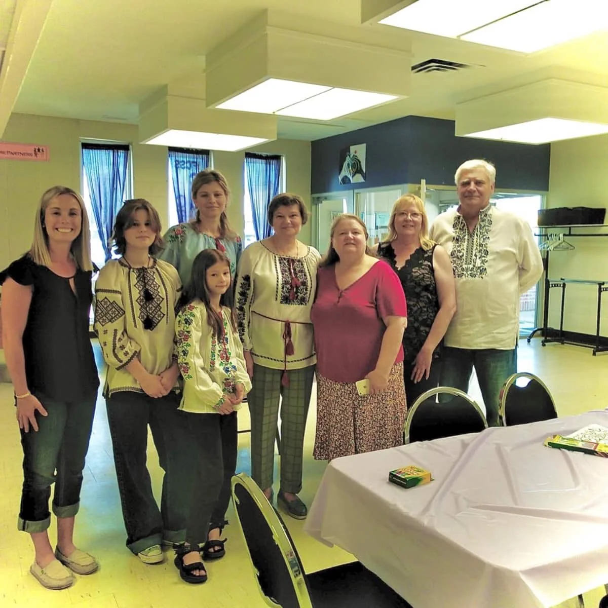 Ukrainian family welcomed at come and go tea