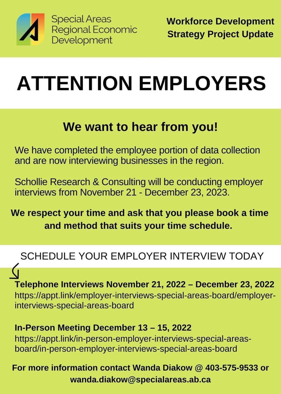 Special Areas Regional Workplace Development Strategy Update