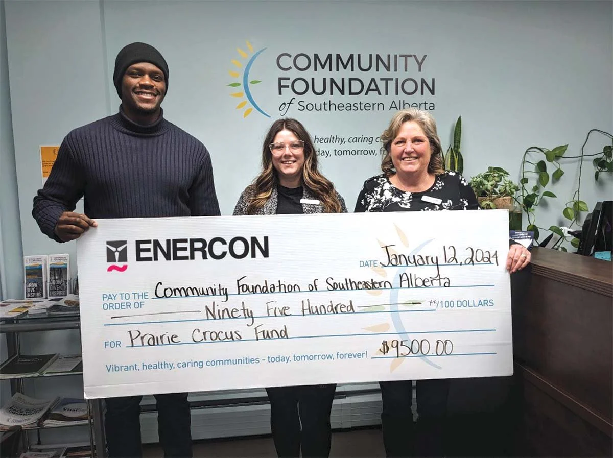 ENERCON $9,500 donation for Prairie Crocus