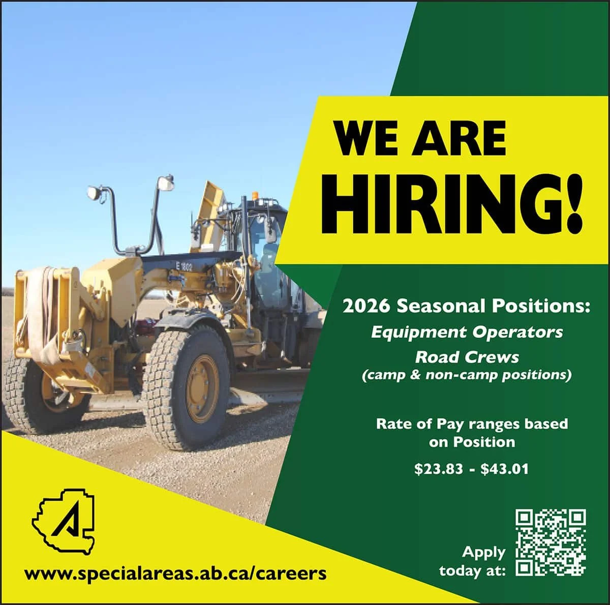 Special Areas We Are Hiring!