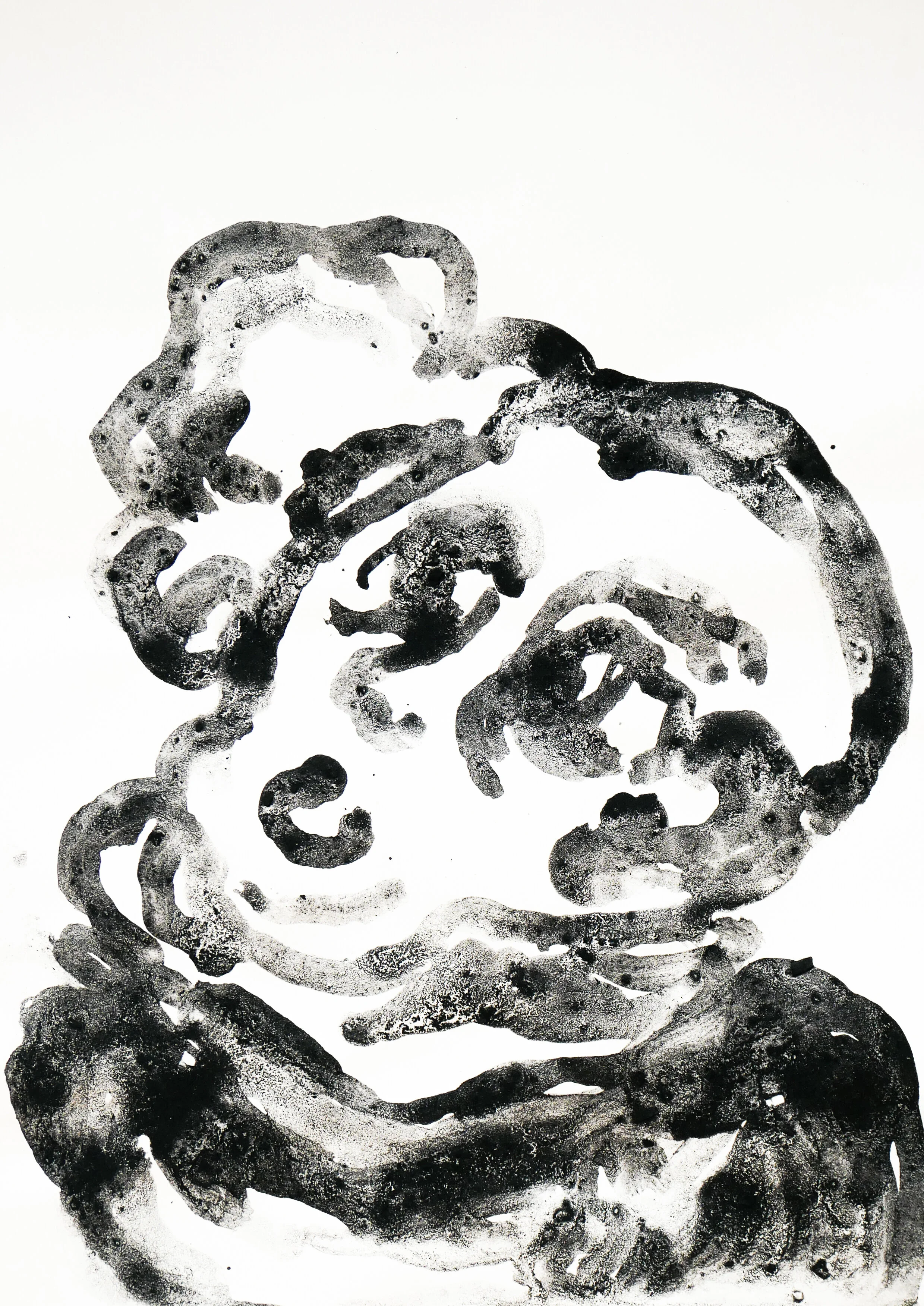 from "Katalog der Eingelegten, 29", charcoal and acryl lacquer on paper, 29,7x42cm, 2019