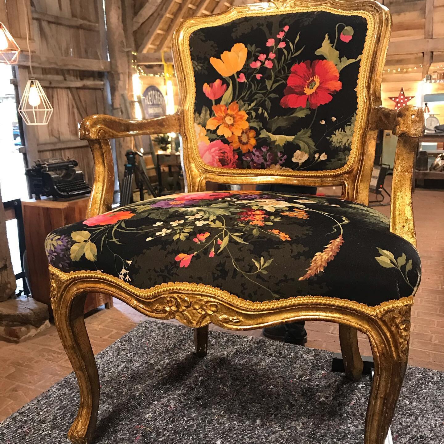 Really chuffed that Chantal liked the chair on @therepairshop.tv Here are some sneaky behind the scenes shots from the barn. I was really pleased that we were able to use fabric companies from my beloved East Midlands. They made the chair shine like 