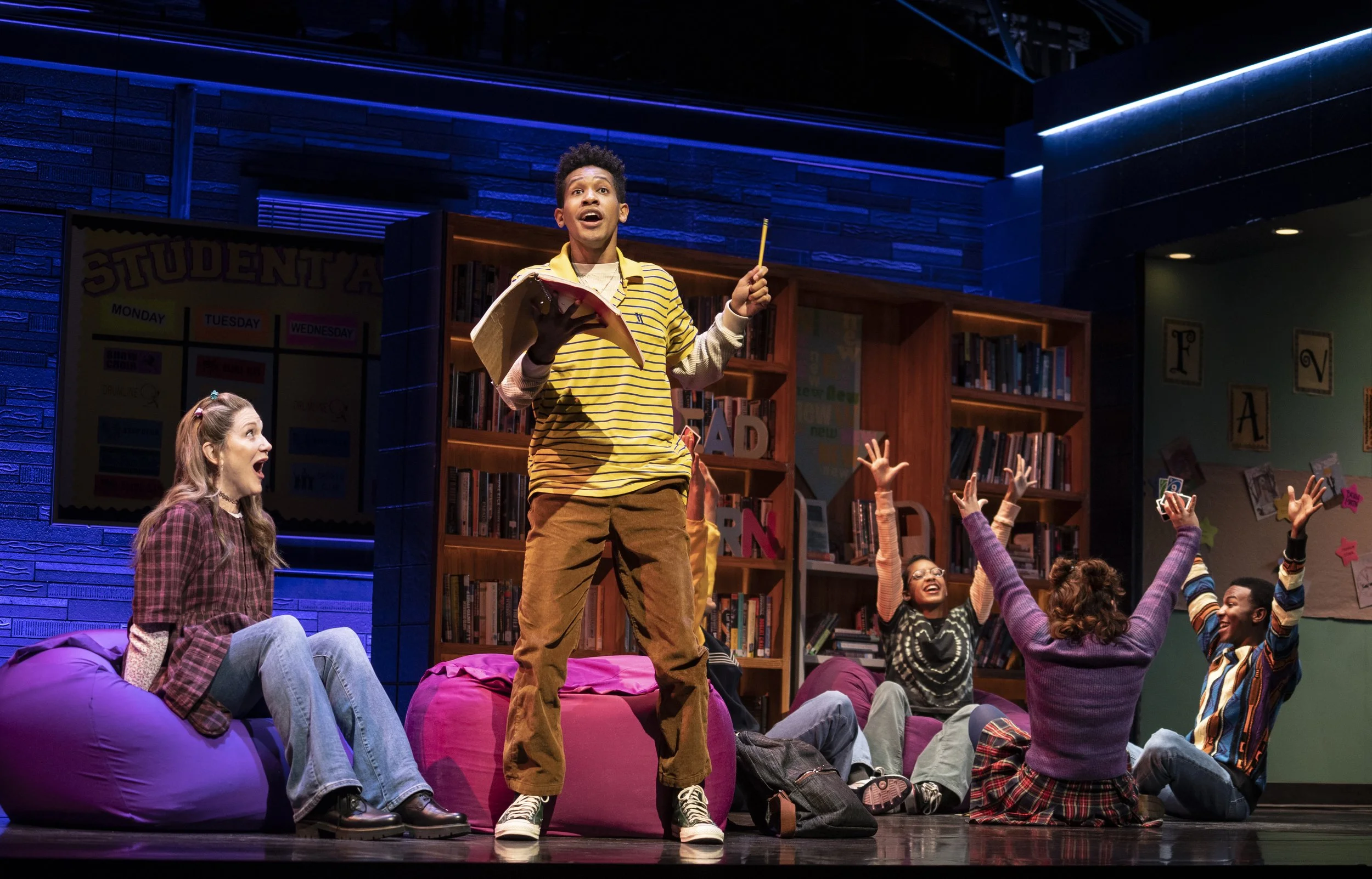 (l to r): Victoria Clark, Justin Cooley, Michael Iskander, Olivia Hardy, Nina White, and Fernell Hogan