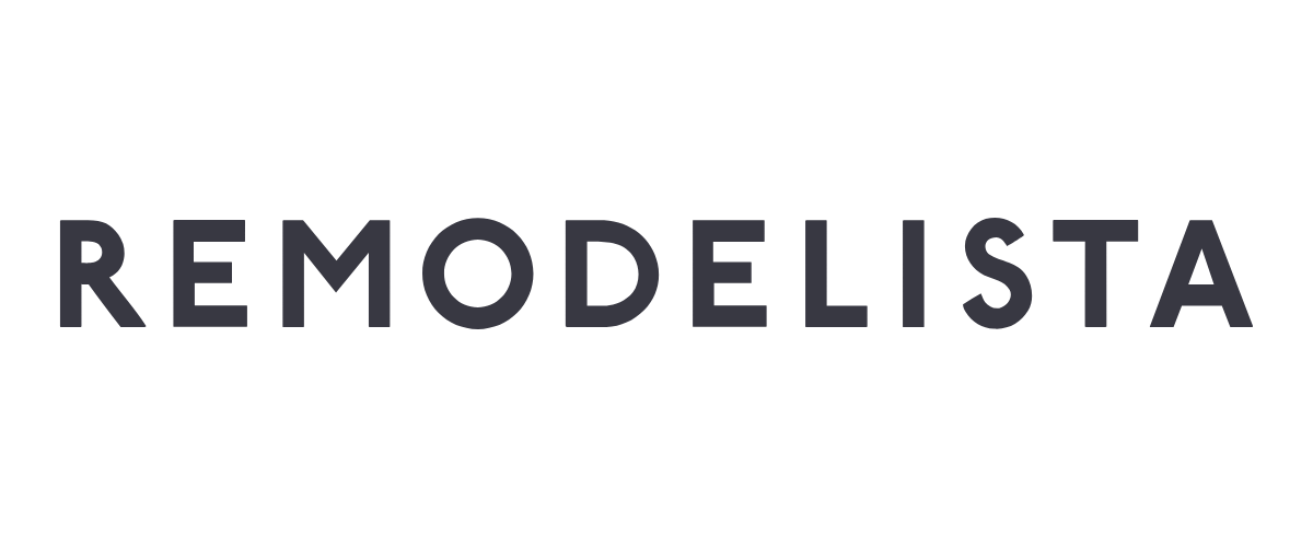 Logo with the word 'REMODELISTA' in black capital letters.