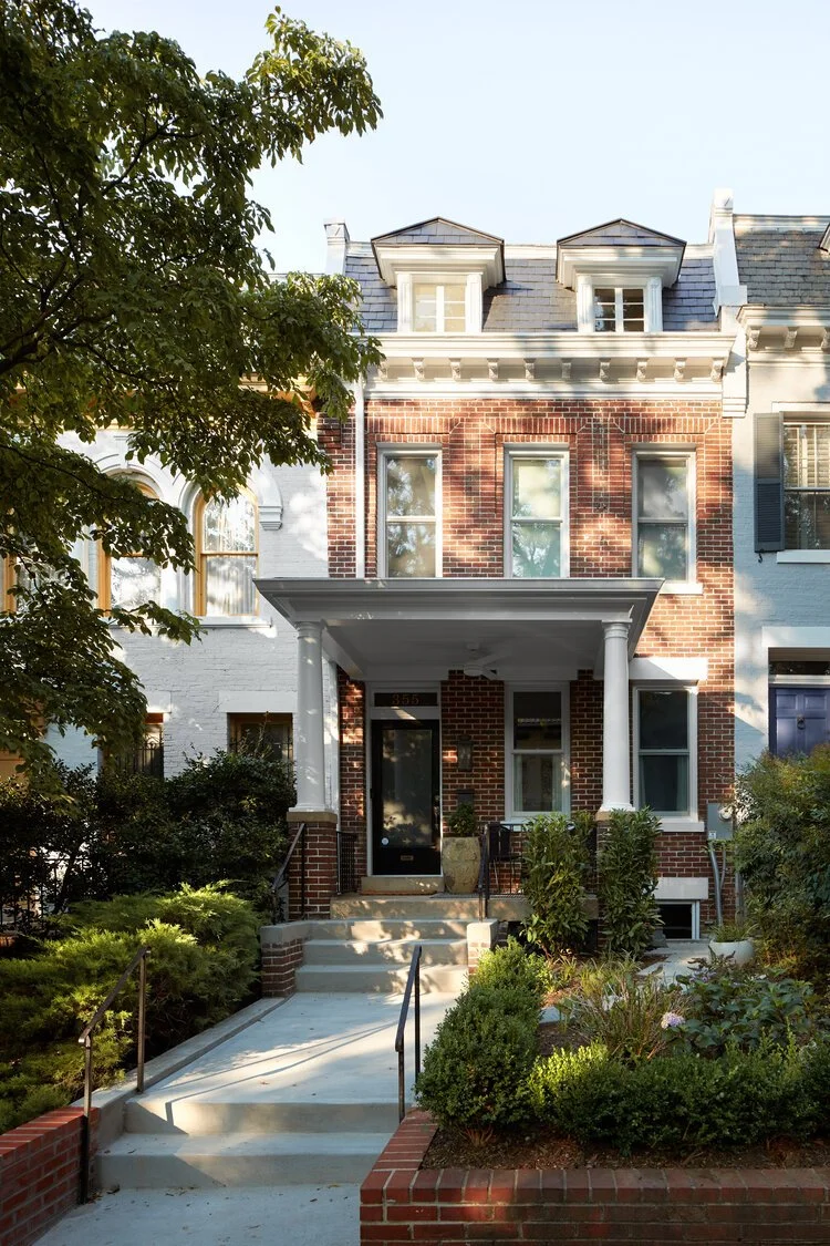 DC Row House Front Landscaping