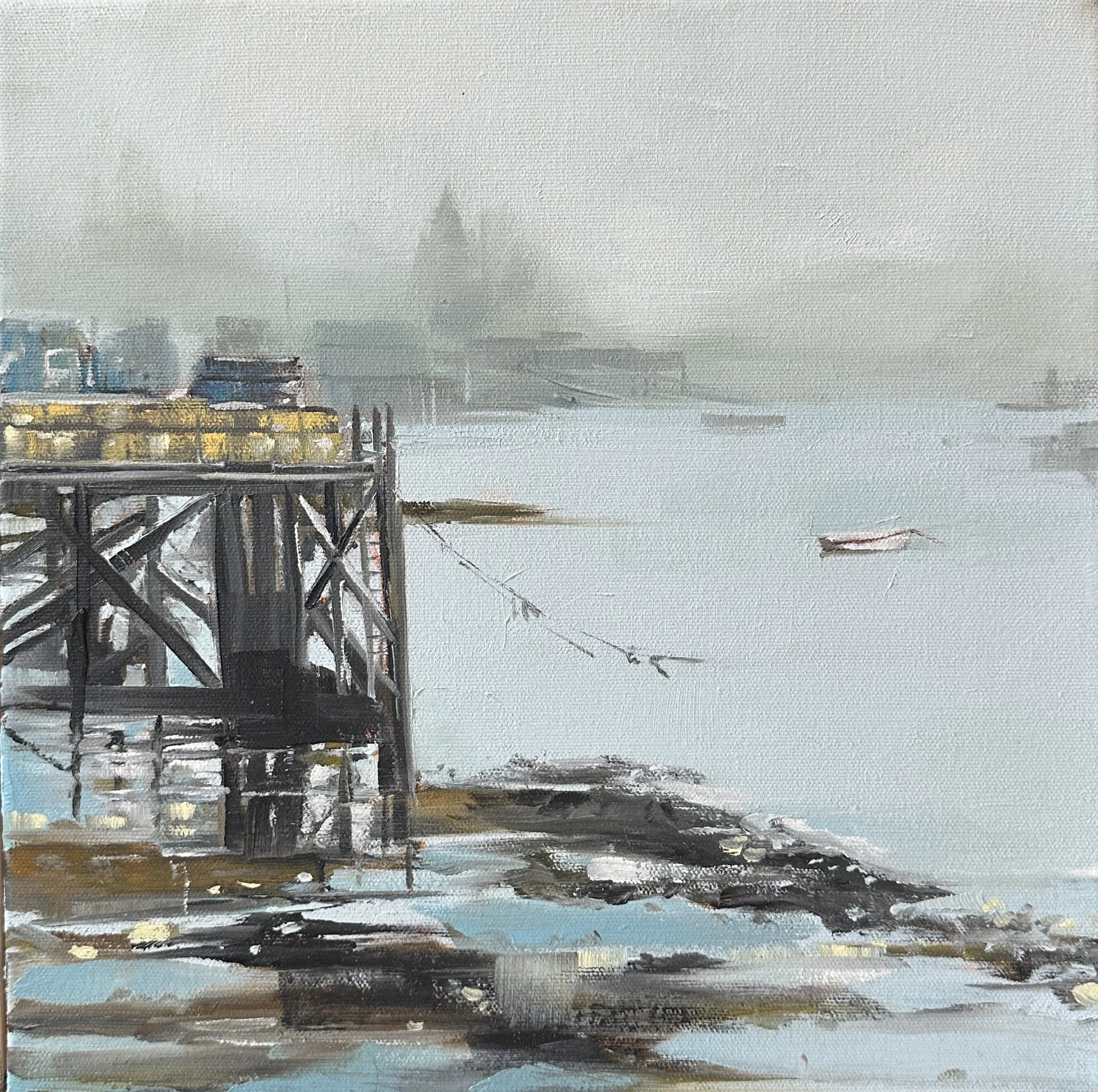 SOLD. Fogged In, Corea. 12" x 12" O/c. $1000. Available at Littlefield Gallery
