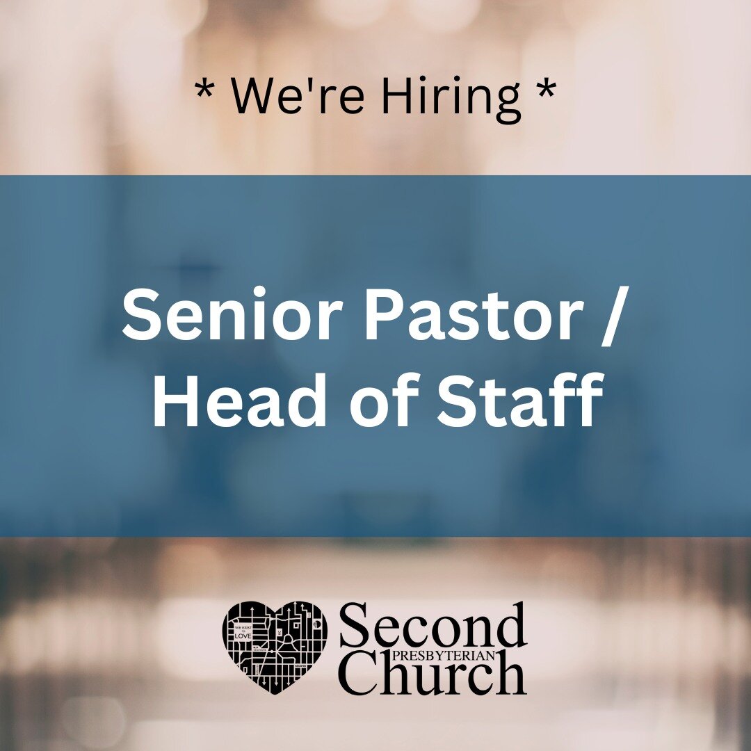 Second Presbyterian Church in Kansas City, Mo., is searching for our next Senior Pastor/Head of Staff! Second is characterized by outreach, openness, and optimism for the possibilities of the 21st century church. Find our MDP at secondpres.org/pnc