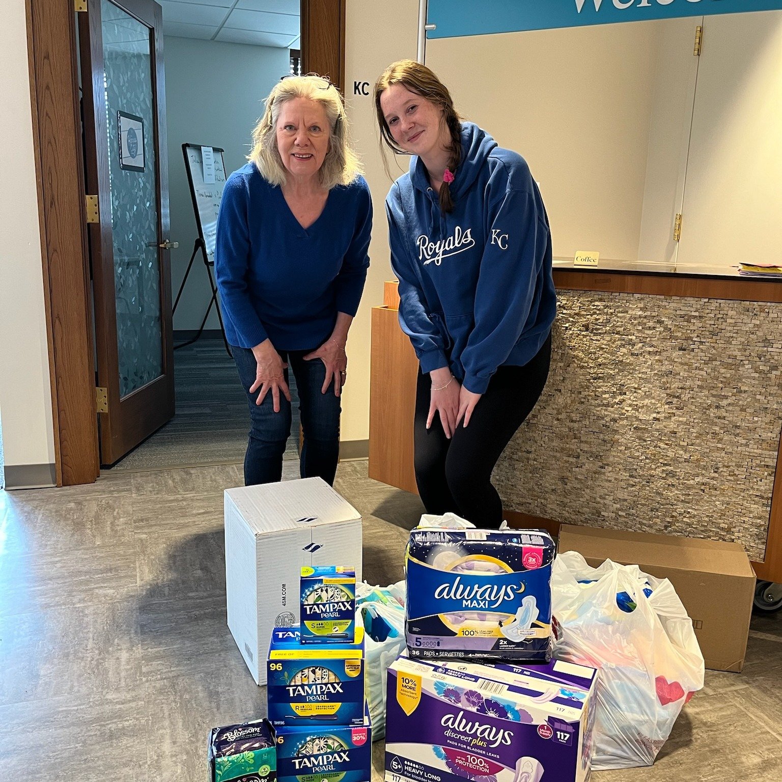 In March (Women's History Month) we learned about period poverty thanks to a new local non-profit Equity.Period. started by two KC students! Thanks to everyone who contributed to the period product drive. Be sure to check them out at equity-period.or