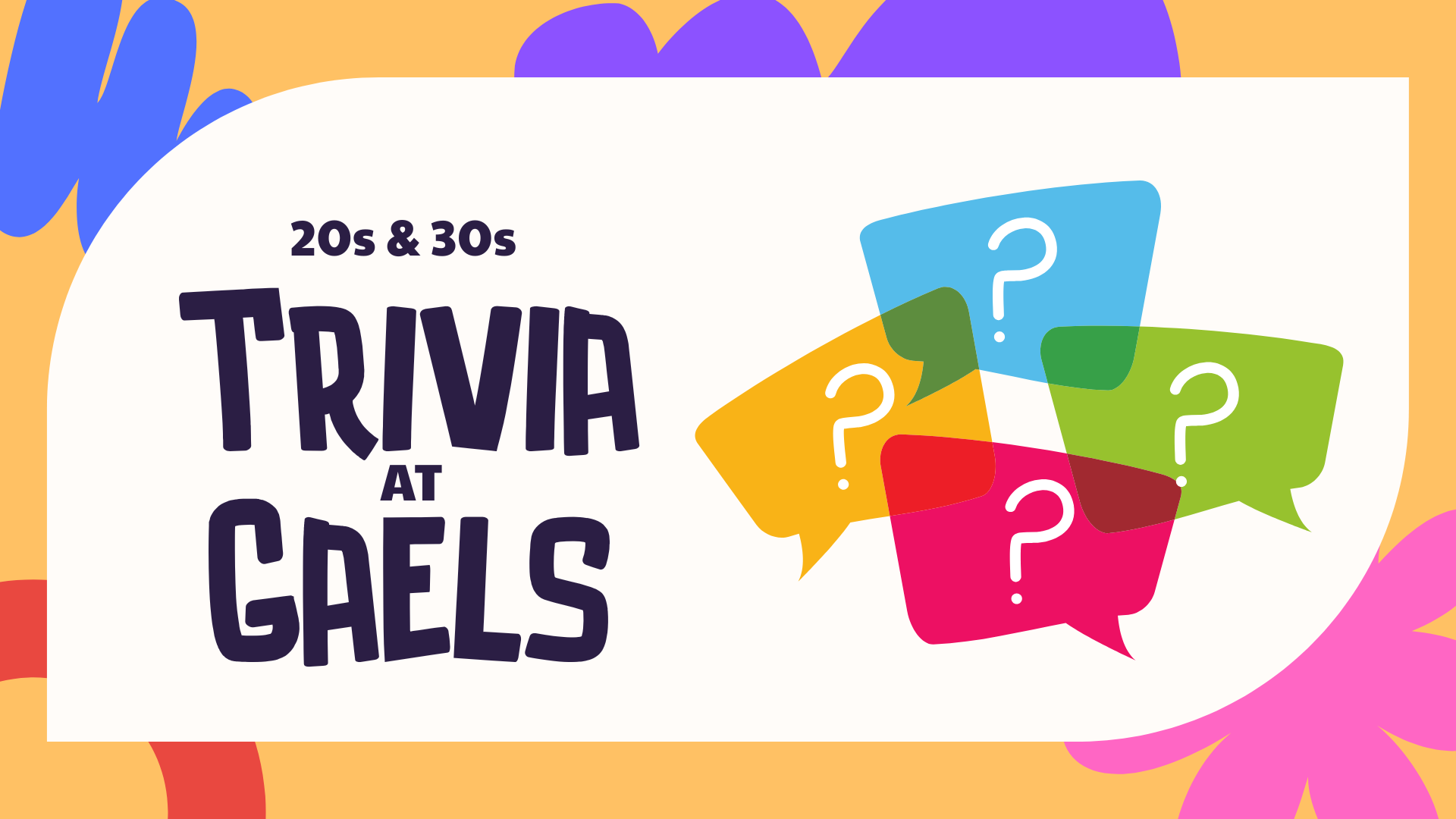 20s &amp; 30s Trivia at Gaels