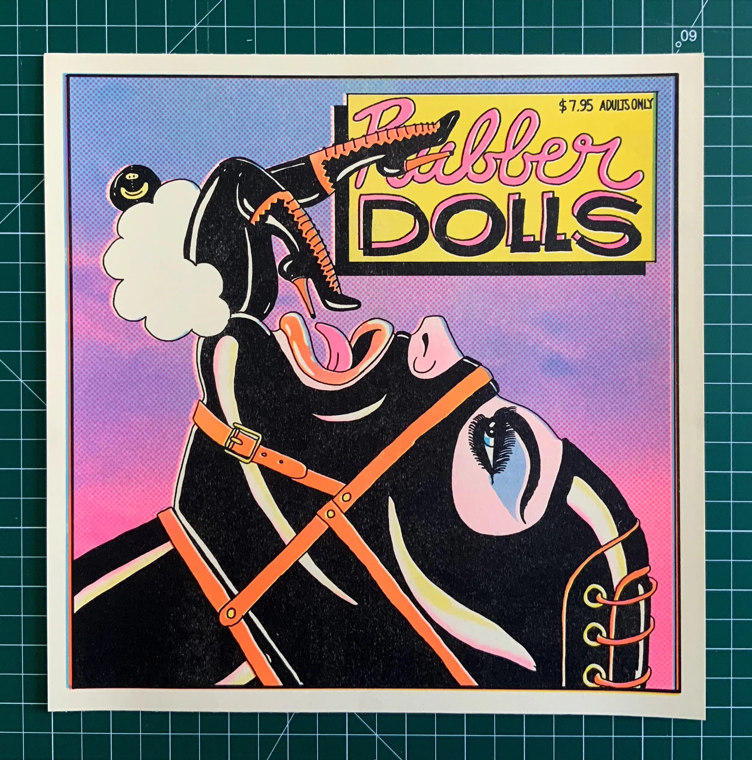 DIRTY CLOUDS "RUBBER DOLLS" RISO PRINT